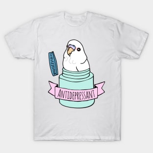 Antidepressant white budgie T-Shirt